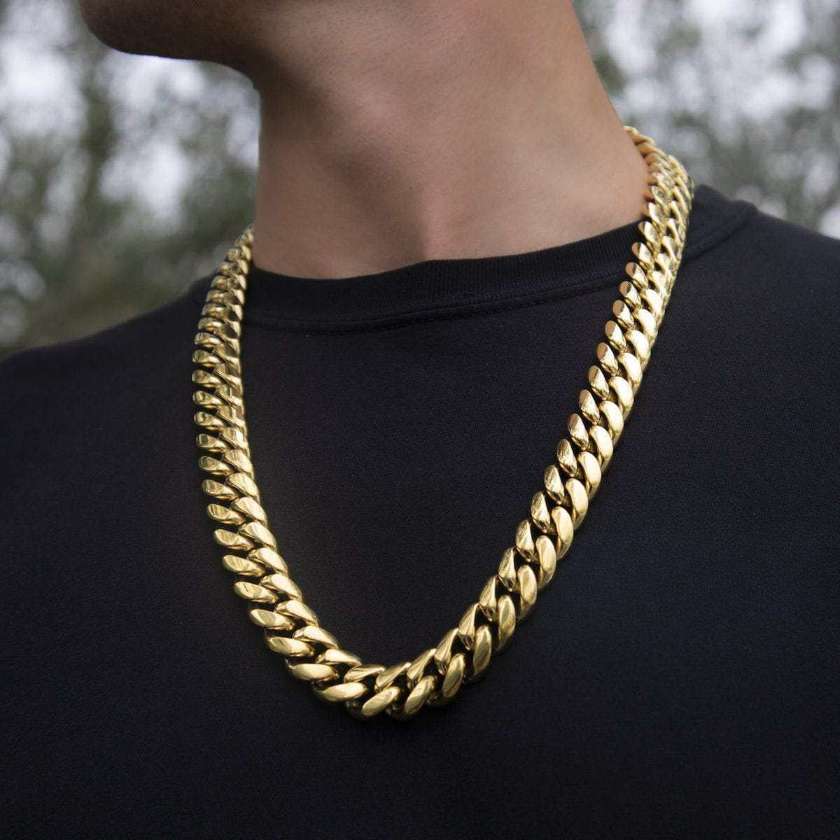 BLH Signature Cuban in Yellow Gold- 19mm